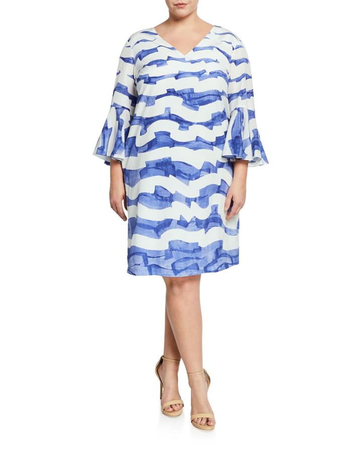 Plus Size Holly Silk Bell-sleeve