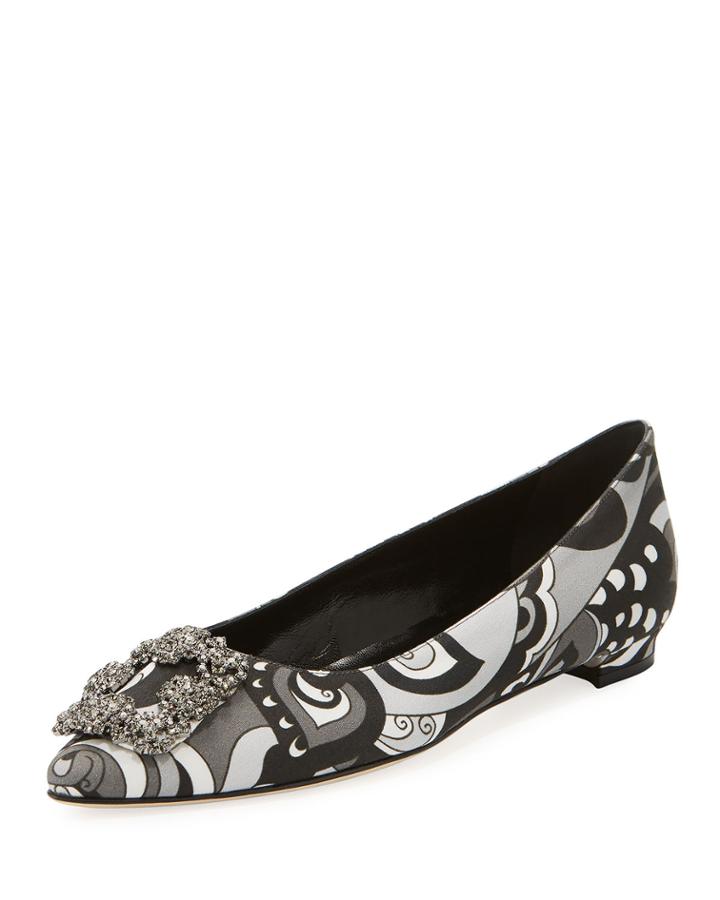 Hangisi Crystal-buckle Printed