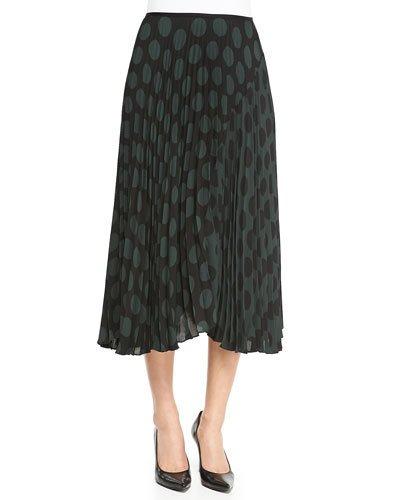 Zeyn Pleated Dotted Chiffon