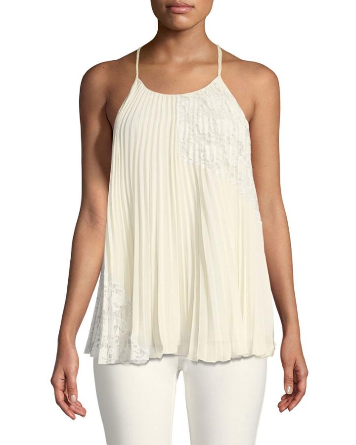 Pleated Camisole Blouse With