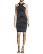 Striped Velour Racerback Tank Dress
