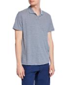 Men's Shaun Striped Linen Jersey Polo