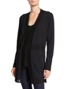 Superfine Cashmere Open-front Cardigan With