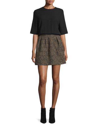 Demy Combo Short-sleeve Dress