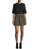 Demy Combo Short-sleeve Dress