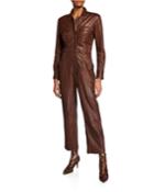 Artemis Leather Utility Jumpsuit