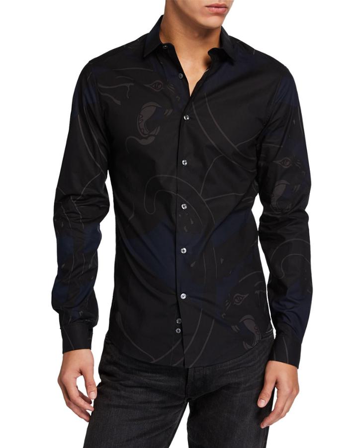Men's Slim-fit Long-sleeve Cotton