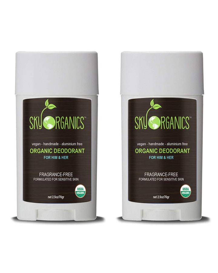 2-pack Organic Unscented Deodorant,