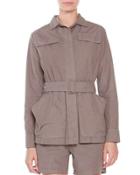 Cotton Belted-front Jacket