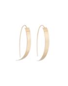 Oval Hoop Earrings, Pink Gold