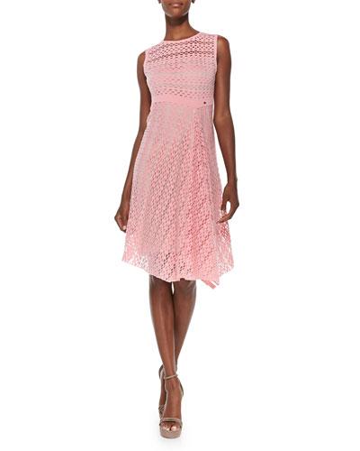 Sleeveless Mesh Illusion Dress