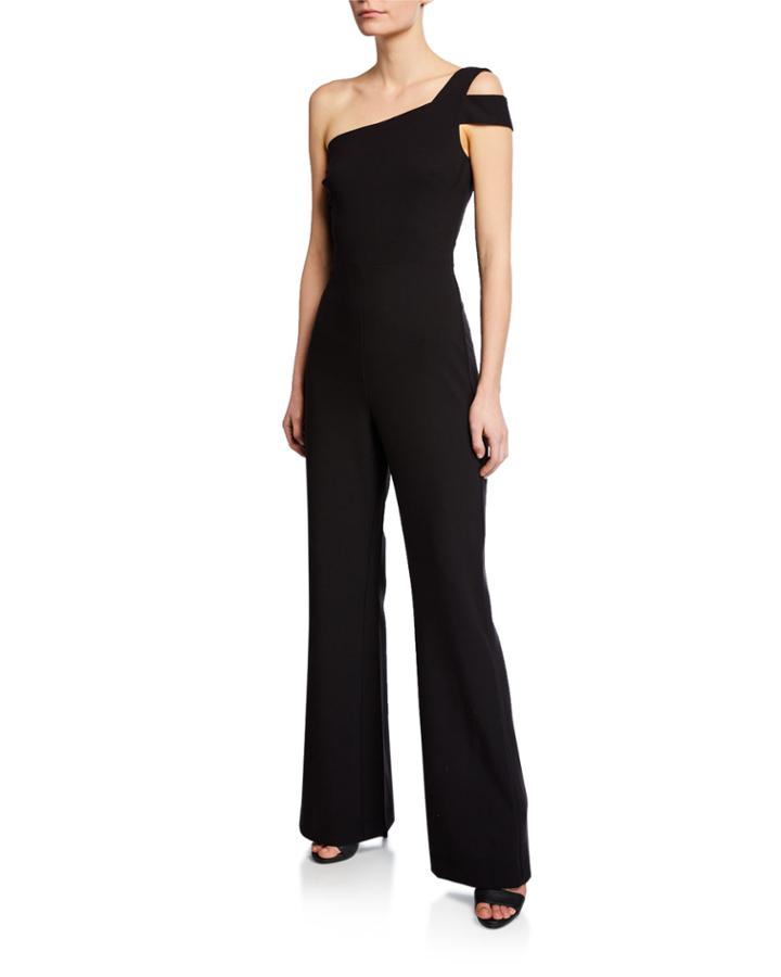 Maxson One-shoulder Crepe Jumpsuit