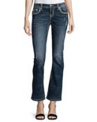 Mid-rise Boot-cut Jeans, Blue