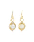 Delicate Moroccan Moonstone Earring Charms With Diamonds