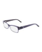 Rectangle Acetate Optical Glasses, Blue