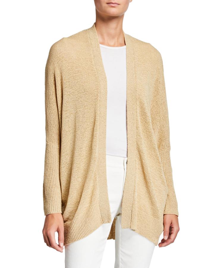 Oversized Batwing-sleeve Cardigan