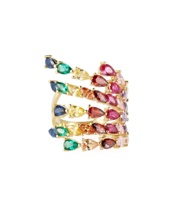Multi-row Rainbow Ring,