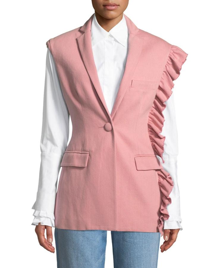 Girl With A Dream Shoulder-ruffle Vest