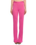 Elastic-waist Straight-leg Pants