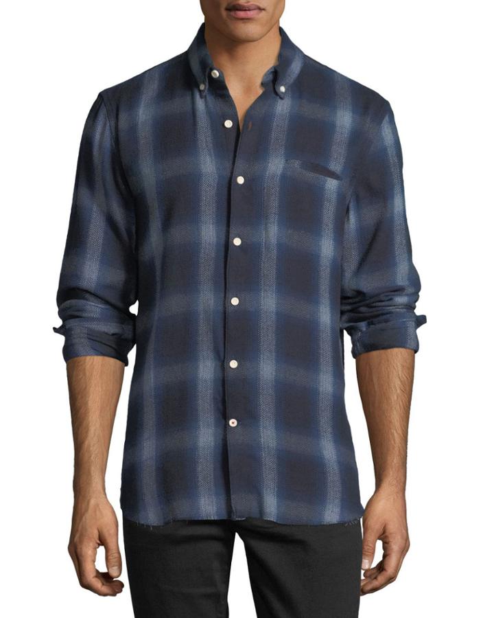 Men's Seattle Plaid Woven Raw-edge