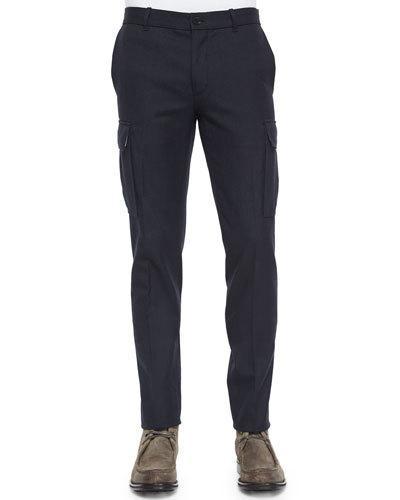 Military-style Cargo Dress Pants, Navy