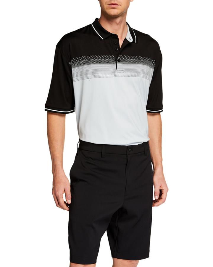 Men's Bicolor Jacquard Polo