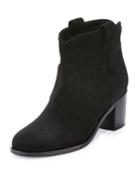 Belen Suede Ankle Boot, Black
