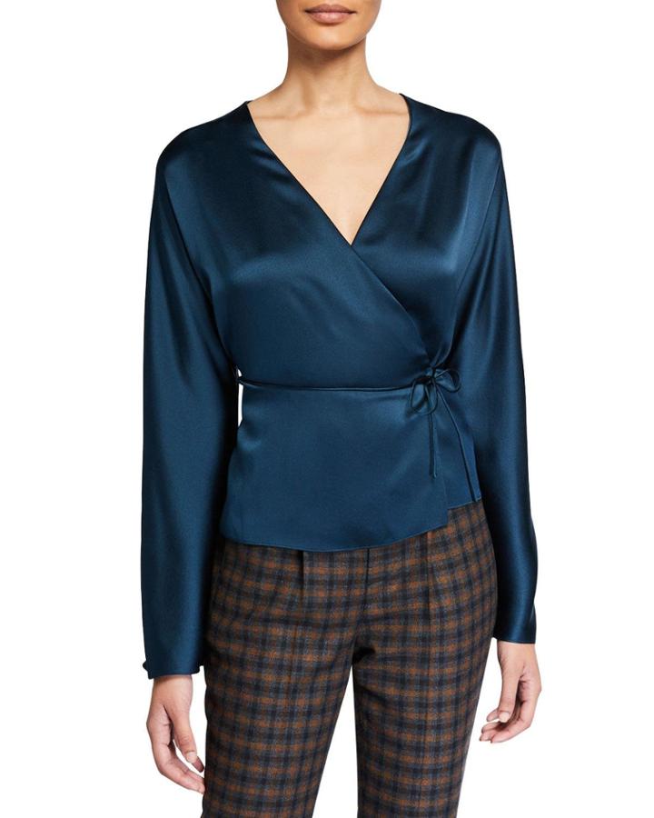 Silk Wrap Blouse