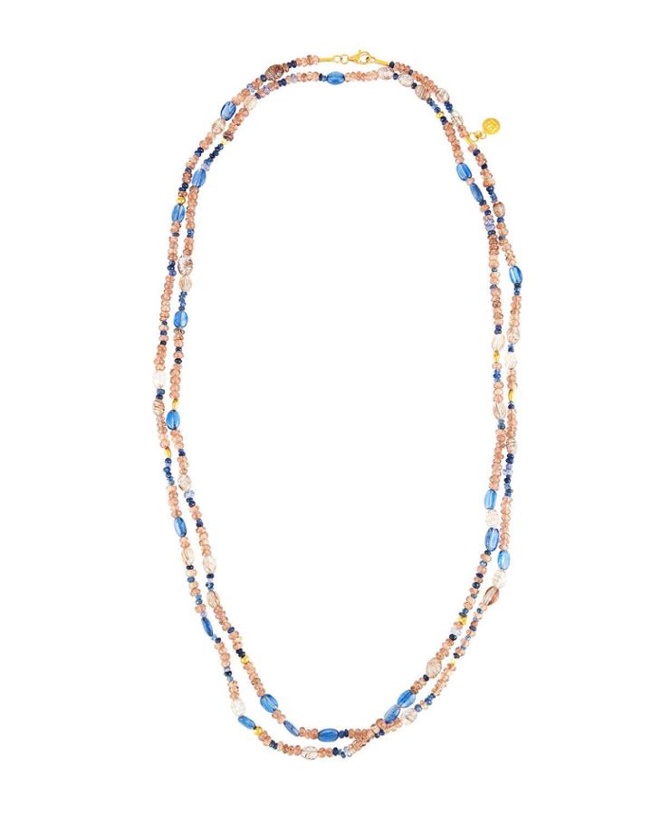 Extra-long Multi-stone Single-strand Necklace