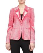 Thilo Westermann Floral-print Blazer, Dark Pink