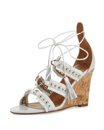 Tulum Studded Fringe Wedge