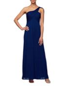 One-shoulder Empire-waist Long