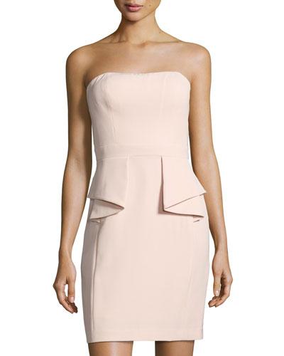Strapless Sheath Dress W/ Peplum,