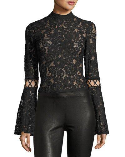 Open-back Mock Neck