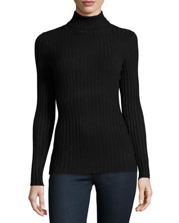 Wide-rib Turtleneck