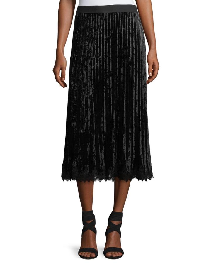 Paulette Crushed Velvet Pleated