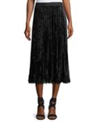 Paulette Crushed Velvet Pleated
