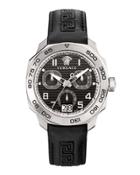44mm Men's Dylos Chronograph Watch W/ Leather