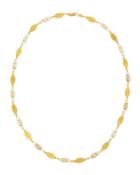 24k Willow Bloom Quartz Station Necklace