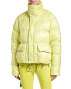 Shiny Nylon Puffer Coat