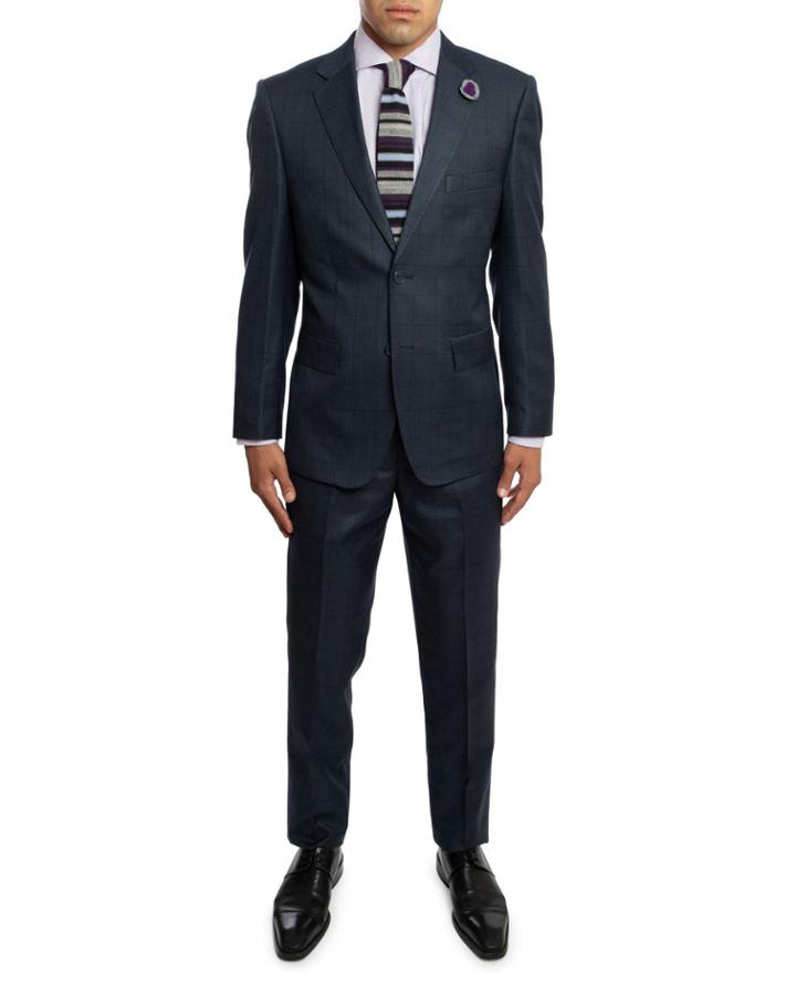 Men's Slim-fit Checkered Twill