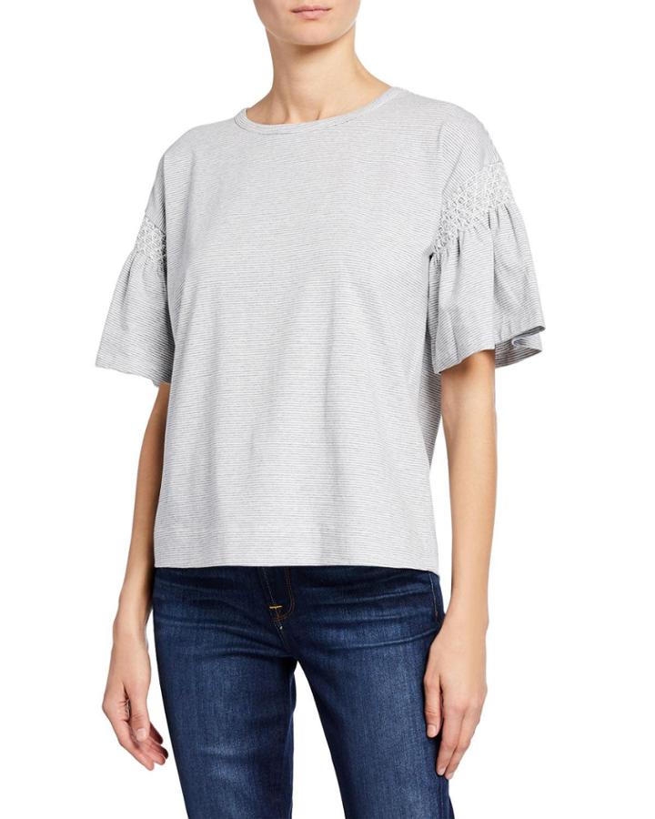 Smocked-sleeve