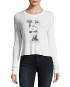 Minnie Mouse Long-sleeve Tee, White