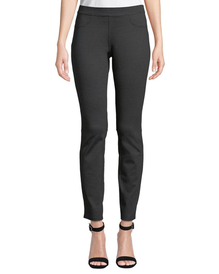 Mid-rise Dobby-print Ponte