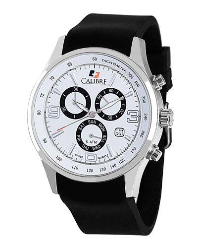 42mm Men's Mauler Chronograph Watch, White/black