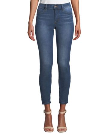 Mid-rise Faded Skinny Ankle Jeans