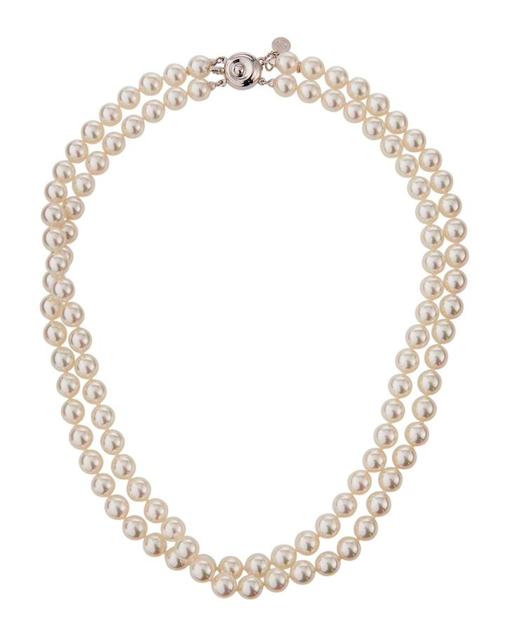 8mm 2-row Pearly Necklace