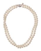 8mm 2-row Pearly Necklace