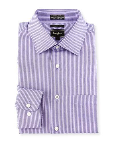 Trim-fit Non-iron Striped Dress