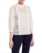 Pintucked Floral Lace